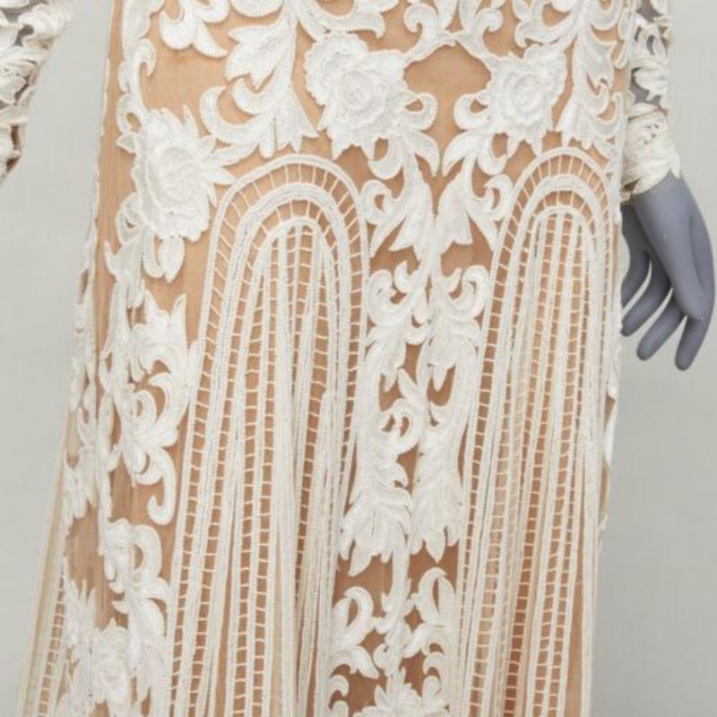 Zuhair Murad Bridal 2015 Abito da sposa bianco impreziosito da perle IT36 XXS in vendita 3