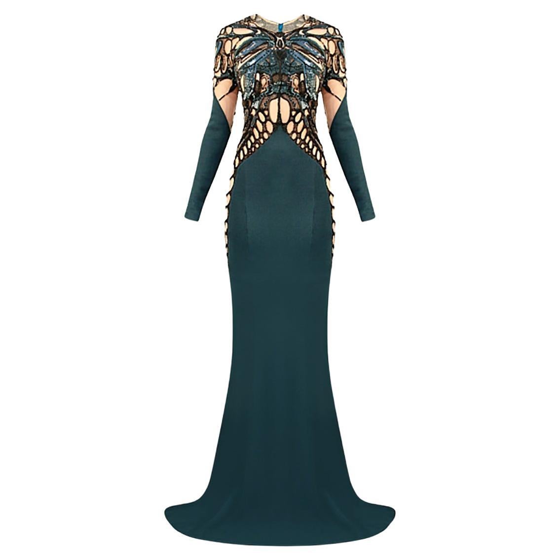 Dark Green Gown - 38 For Sale on 1stDibs | dark green evening gowns