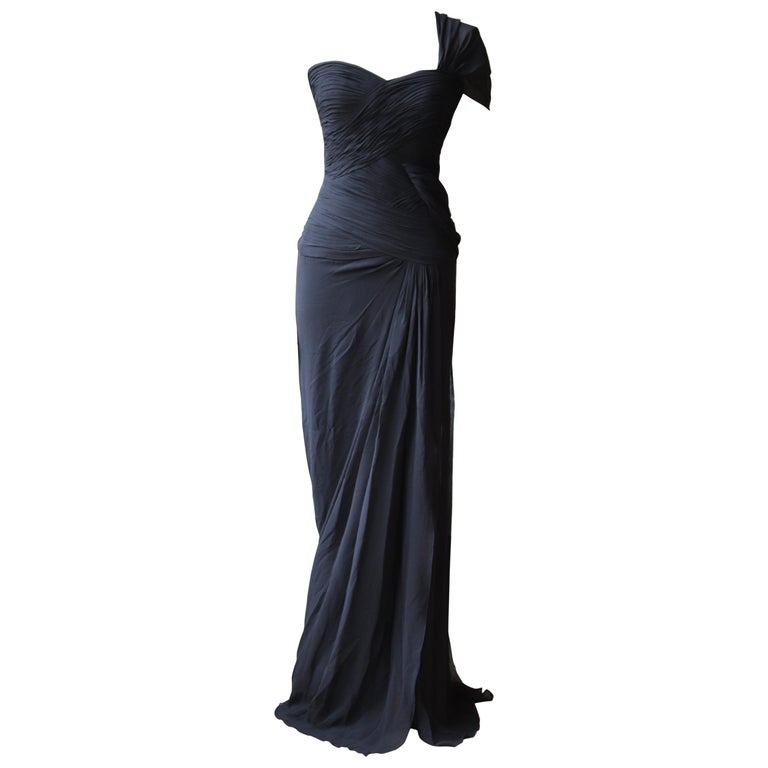 white christmas dresses ZUHAIR MURAD - Off-The-Shoulder Silk Chiffon Maxi Dress main image 0