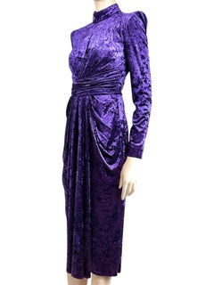 Zuhair Murad Fall 2023 purple velvet dress