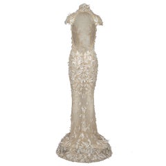 Zuhair Murad Haute Couture Embellished Paillettes Gown - '10s