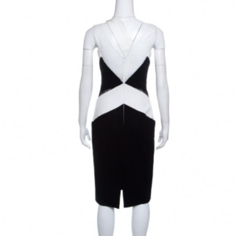 Zuhair Murad Abito senza maniche con inserto in pizzo monocromatico S in vendita 2