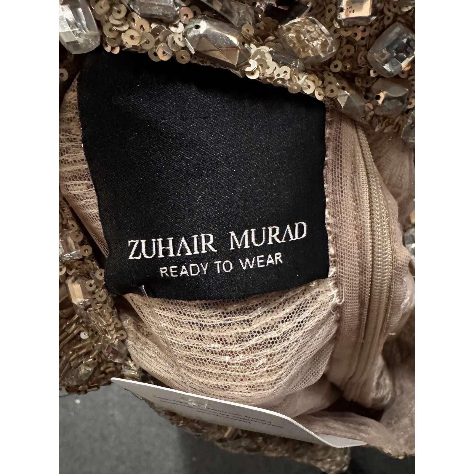 De las mujeres Zuhair Murad Vestido de cóctel con cuentas plateadas - Talla S en venta