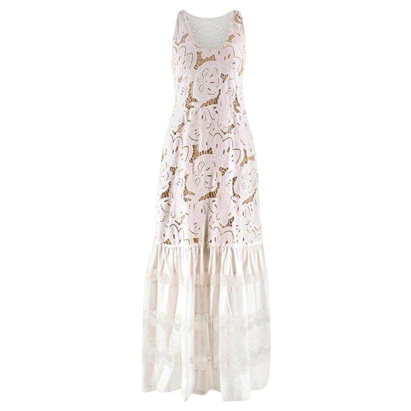 Zuhair Murad White Dropped Waist Dress - Size XS For Sale at 1stDibs