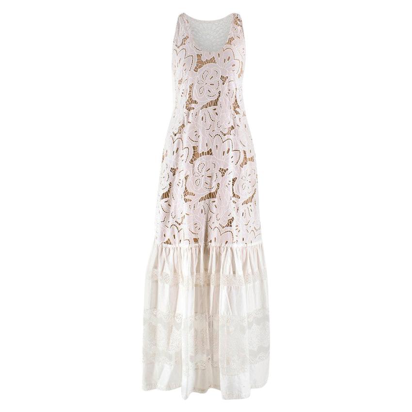 Zuhair Murad White Dropped Waist Dress XS For Sale