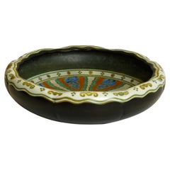 Zuid Gouda Collier Art Deco Bowl, Hand-Painted, Holland, 1923