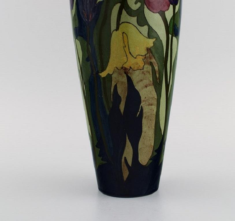 20th Century Zuid-Holland, Gouda, Antique Art Nouveau Vase in Glazed Ceramics