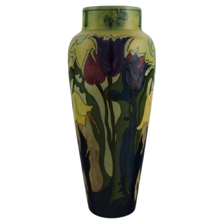 Zuid-Holland, Gouda, Antique Art Nouveau Vase in Glazed Ceramics