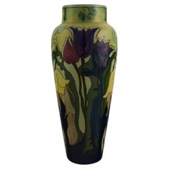 Zuid-Holland, Gouda, Antique Art Nouveau Vase in Glazed Ceramics