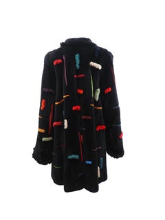 Zuki Sheered Beaver Coat with Rolled Cuff