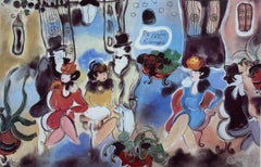 Zule Moskowitz Lithographie mit dem Titel „El Patio del Tiempo“ in limitierter Auflage