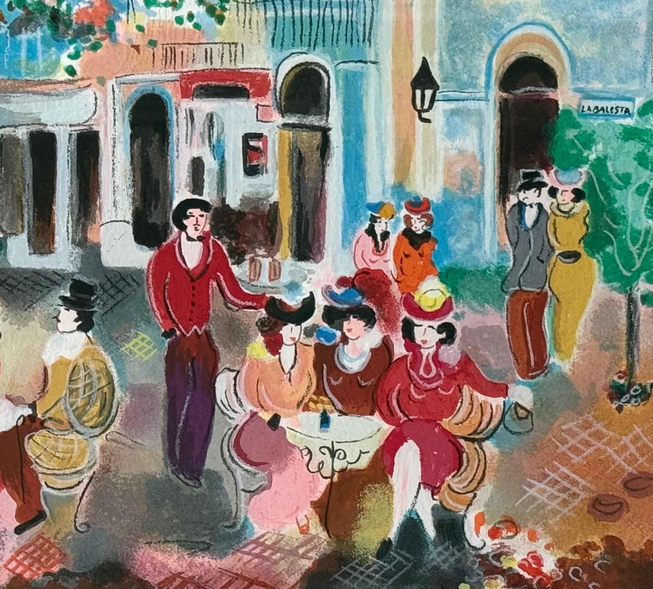 Litografía original en color de la artista argentina Zule Moskowitz. Firmado 