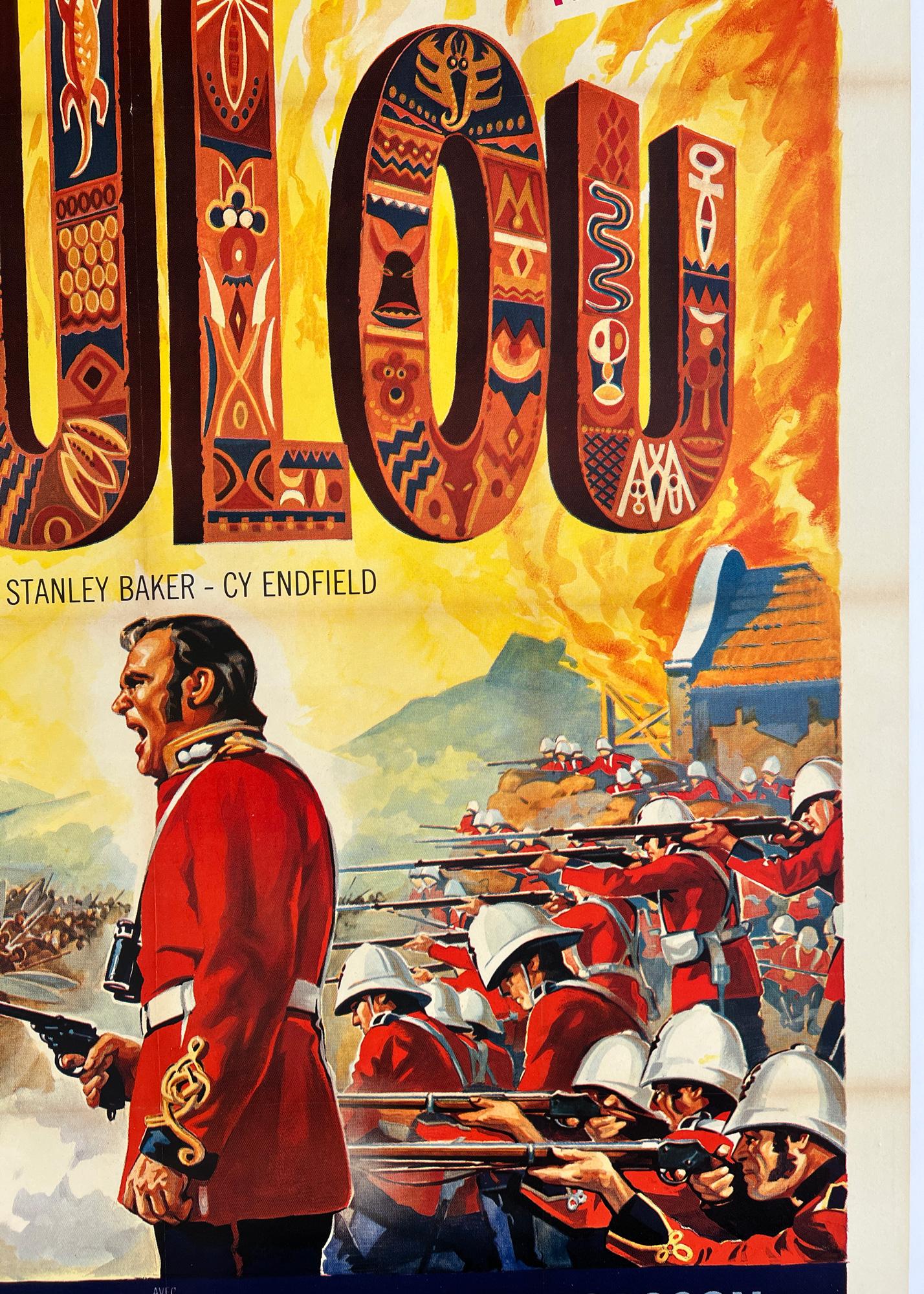 Linen Zulu 1964 French Grande Film Poster. Roger Soubie For Sale