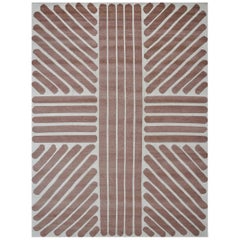 "Zulu - Blush + Cream" /  10
 x 14
 / Hand-Knotted Wool Rug