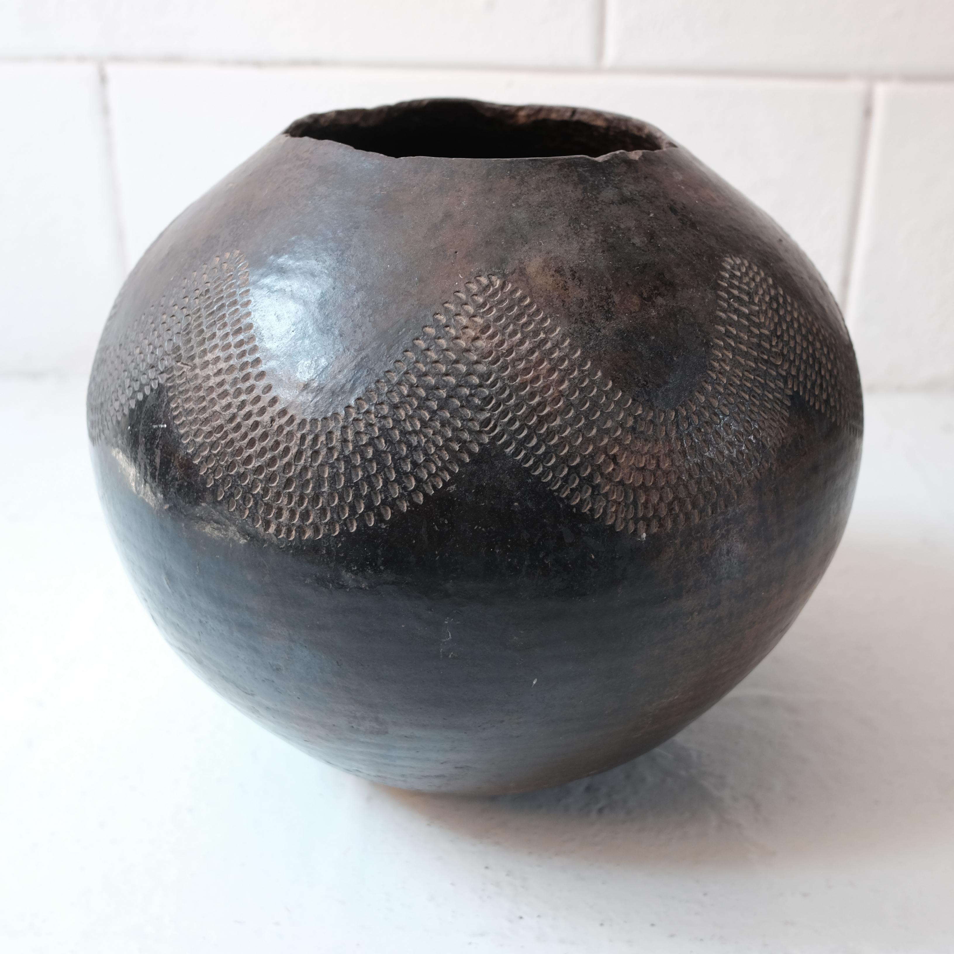 Tribal Zulu Ceremonial Beer Pot from South Africa