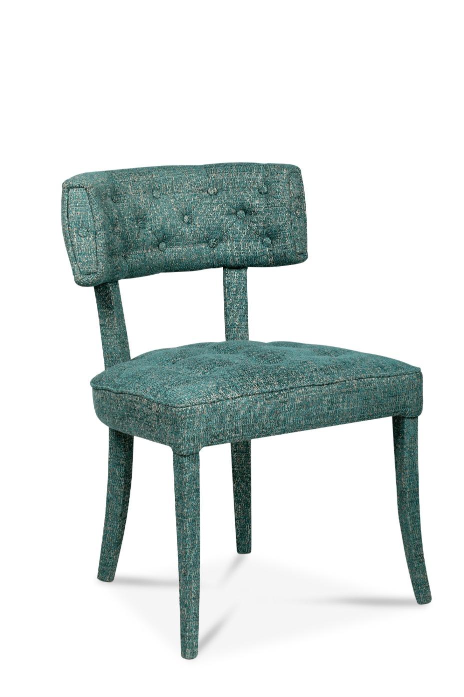 Modern Contemporary Zulu Fully Upholstered Legs Dining Chair in Brabbu 

Modern Contemporary Zulu Fully Upholstered Legs Dining Chair is a cotton velvet upholstered dining chair, with button tufted, making it an unforgettable chair design to any