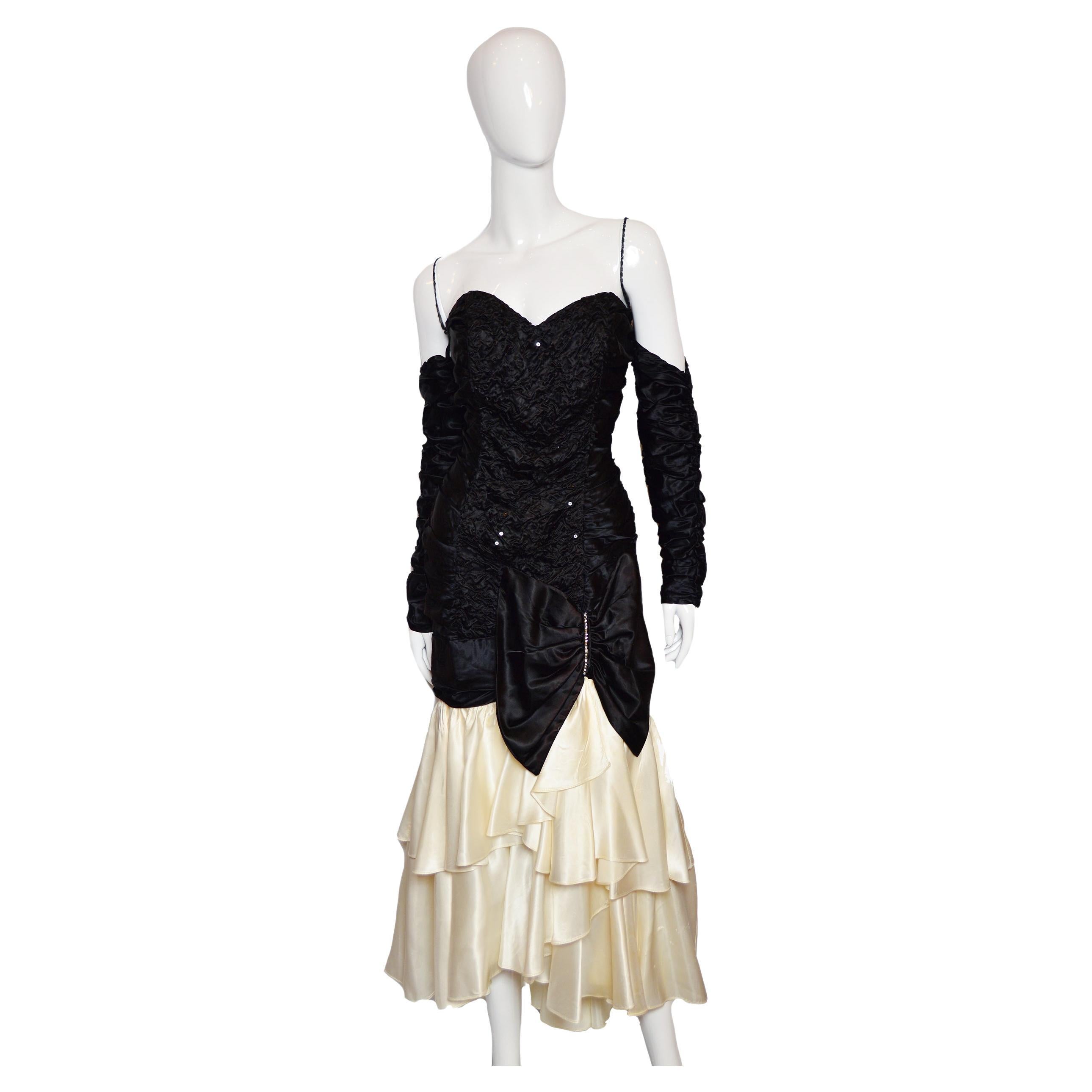 Zum Zum Vintage Satin Formal Dress For Sale