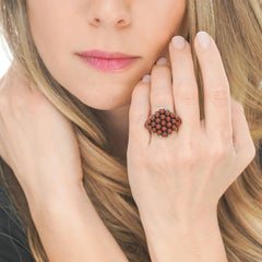 Zuni Coral and Sterling Ring