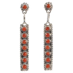 Zuni Coral Earrings