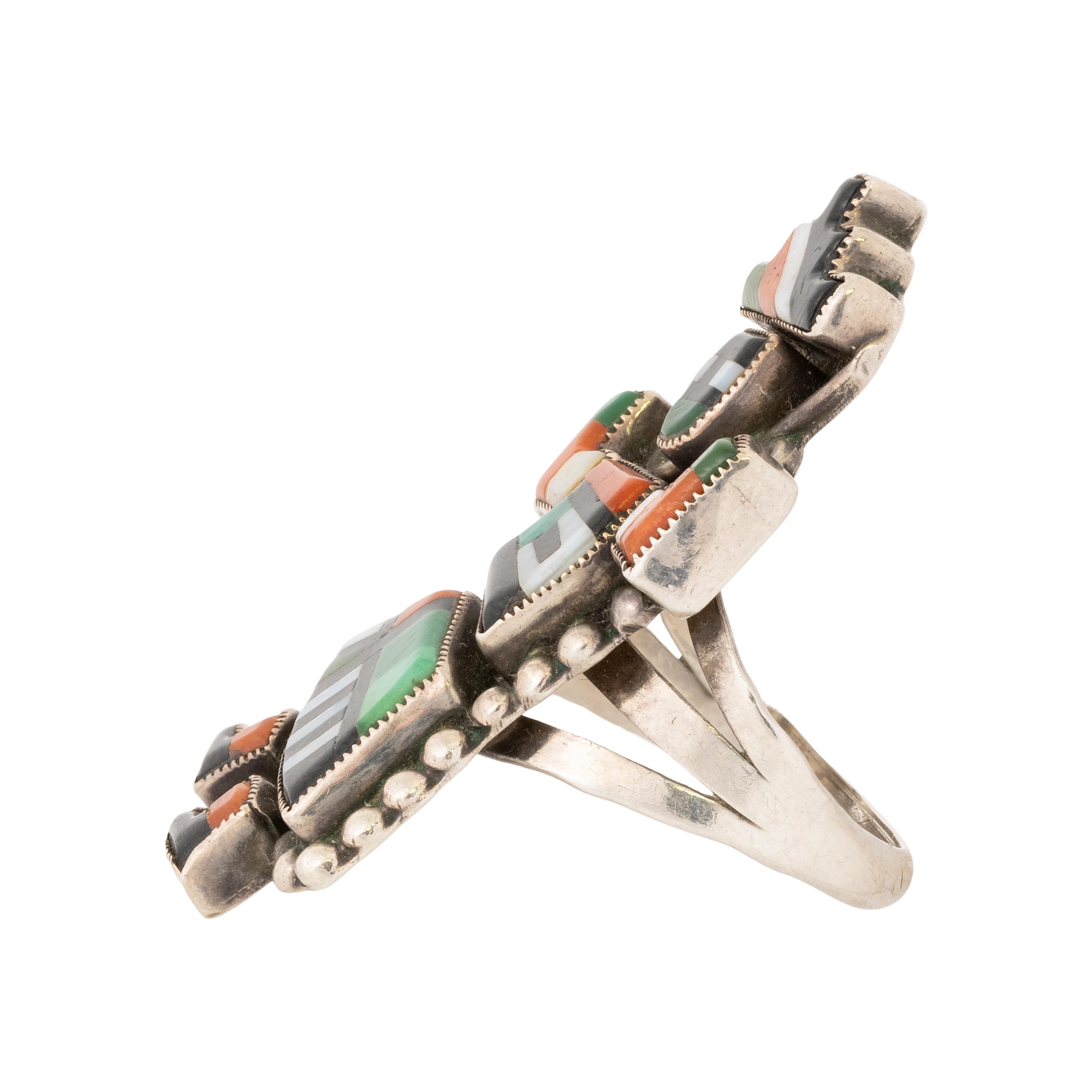 Native American Zuni Dancer Ring For Sale