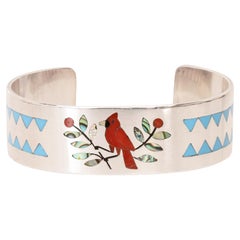 Zuni Inlay Cardinal Bracelet