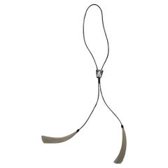 Zuni John & Rosalie Bowannie Stone and Shell Inlay Bolo Tie