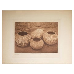 "Zuñi Pottery" Photogravure by Edward S. Curtis c. 1925