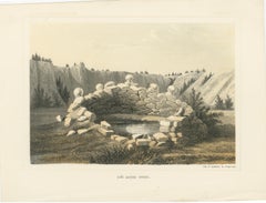 Zuni Sacred Spring, New Mexico - Litho from the Pacific Railroad Survey, 1856