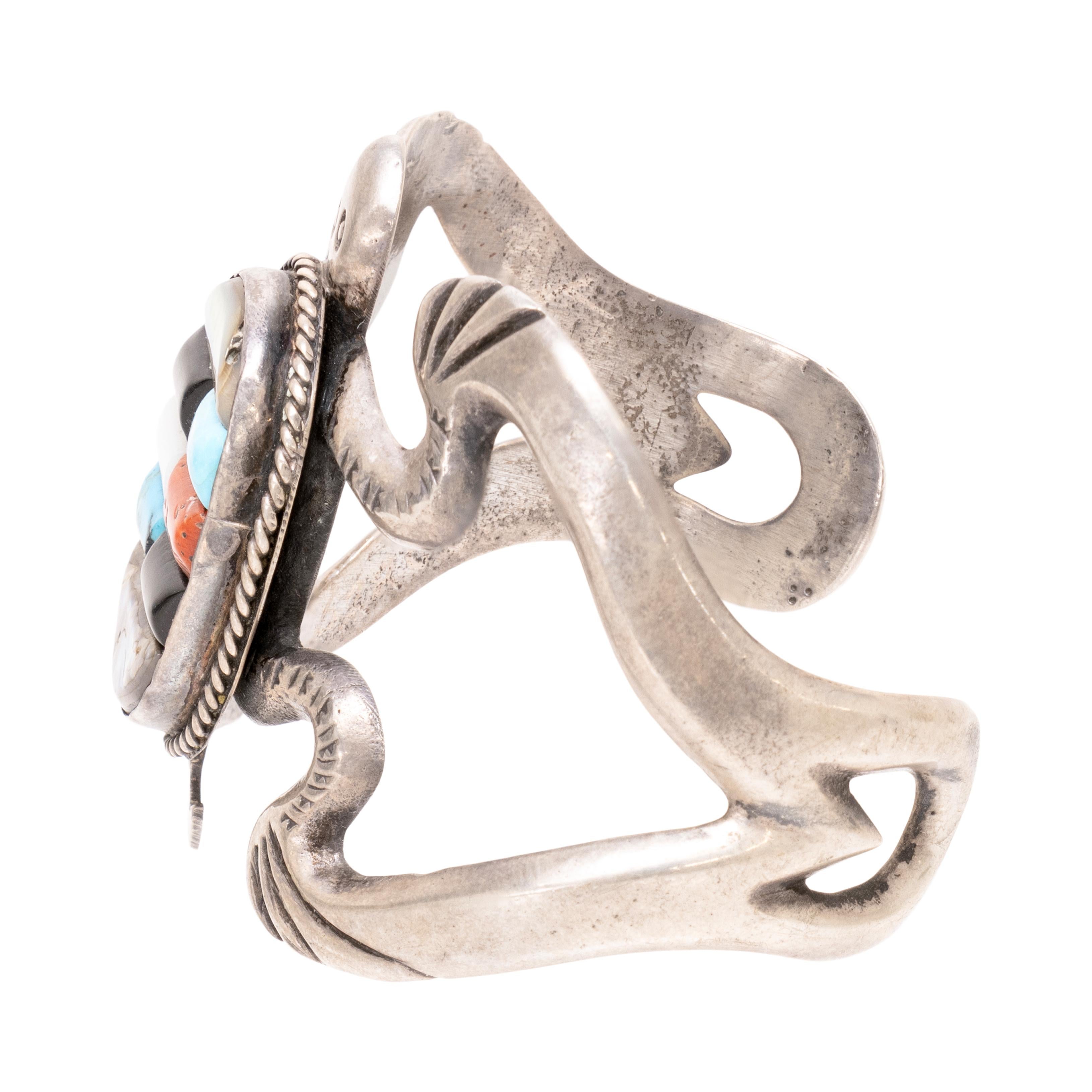 Women's or Men's Zuni Sandcast Turtle Bracelet For Sale