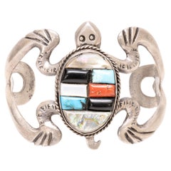 Zuni Sandcast Turtle Bracelet
