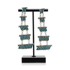 Türkis- und Sterling-Ohrringe von Zuni Sleeping Beauty