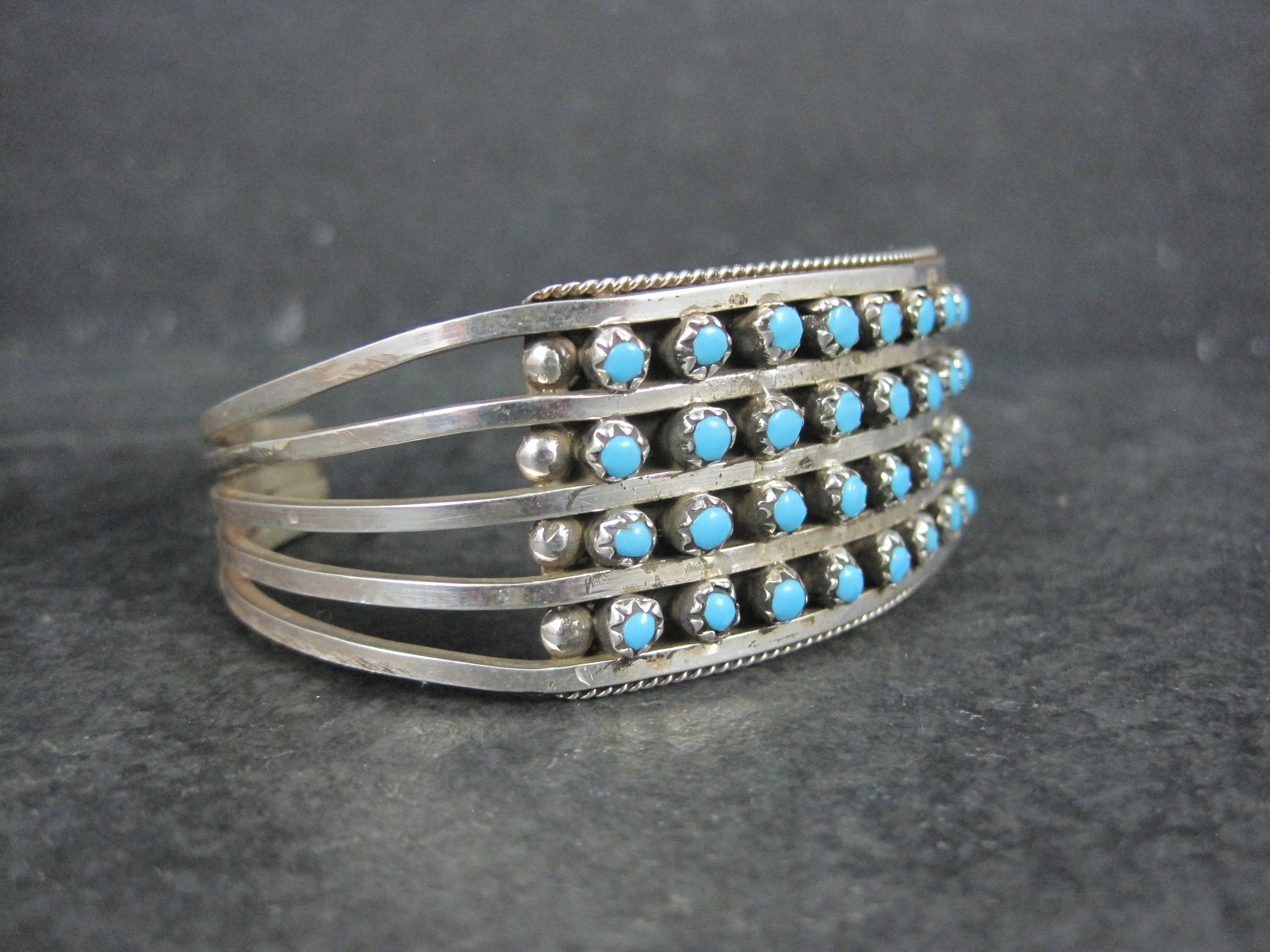 Zuni Snake Eye Turquoise Cuff Bracelet 6