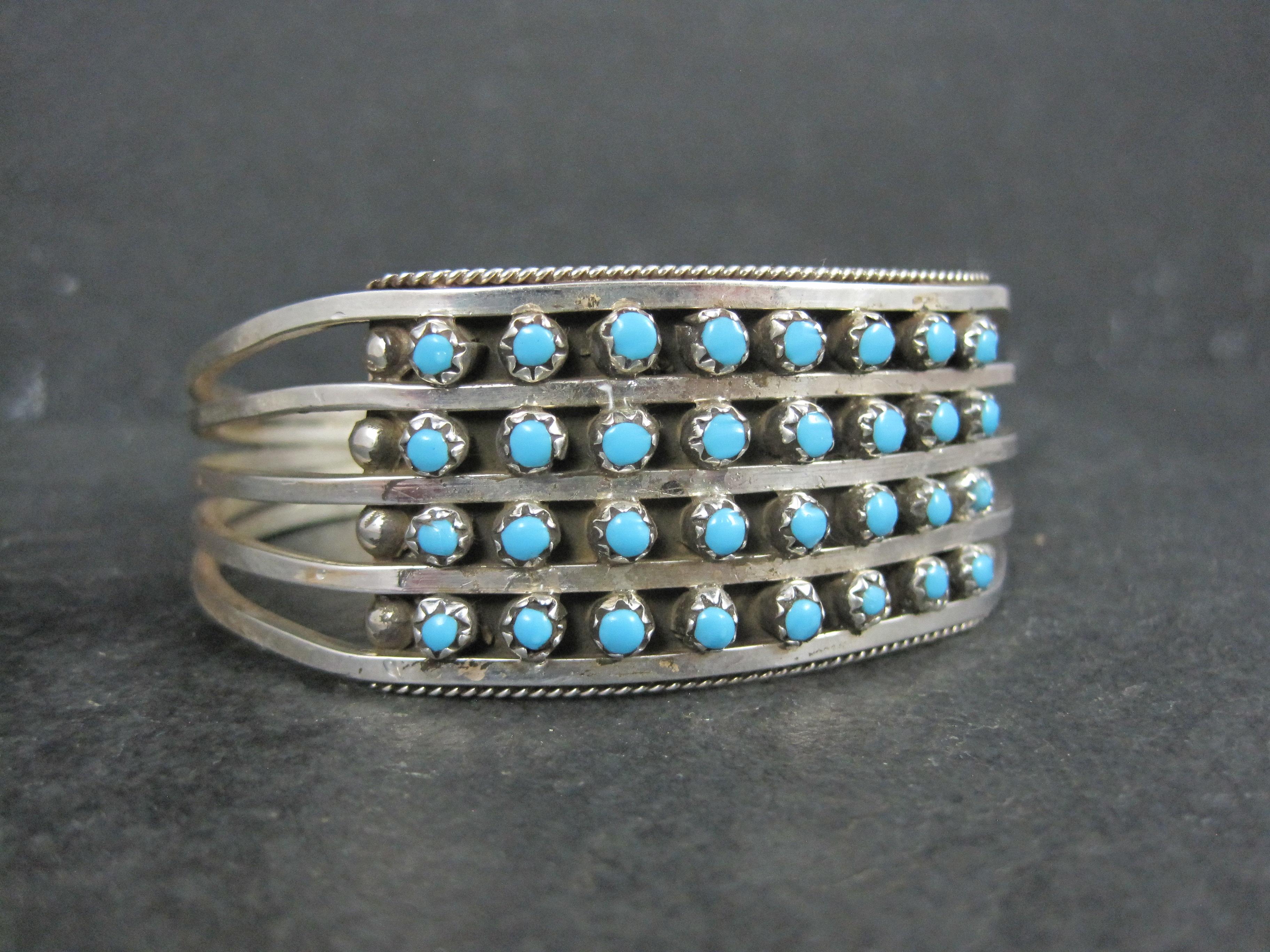 Amérindien Zuni Snake Eye Turquoise Cuff Bracelet 6