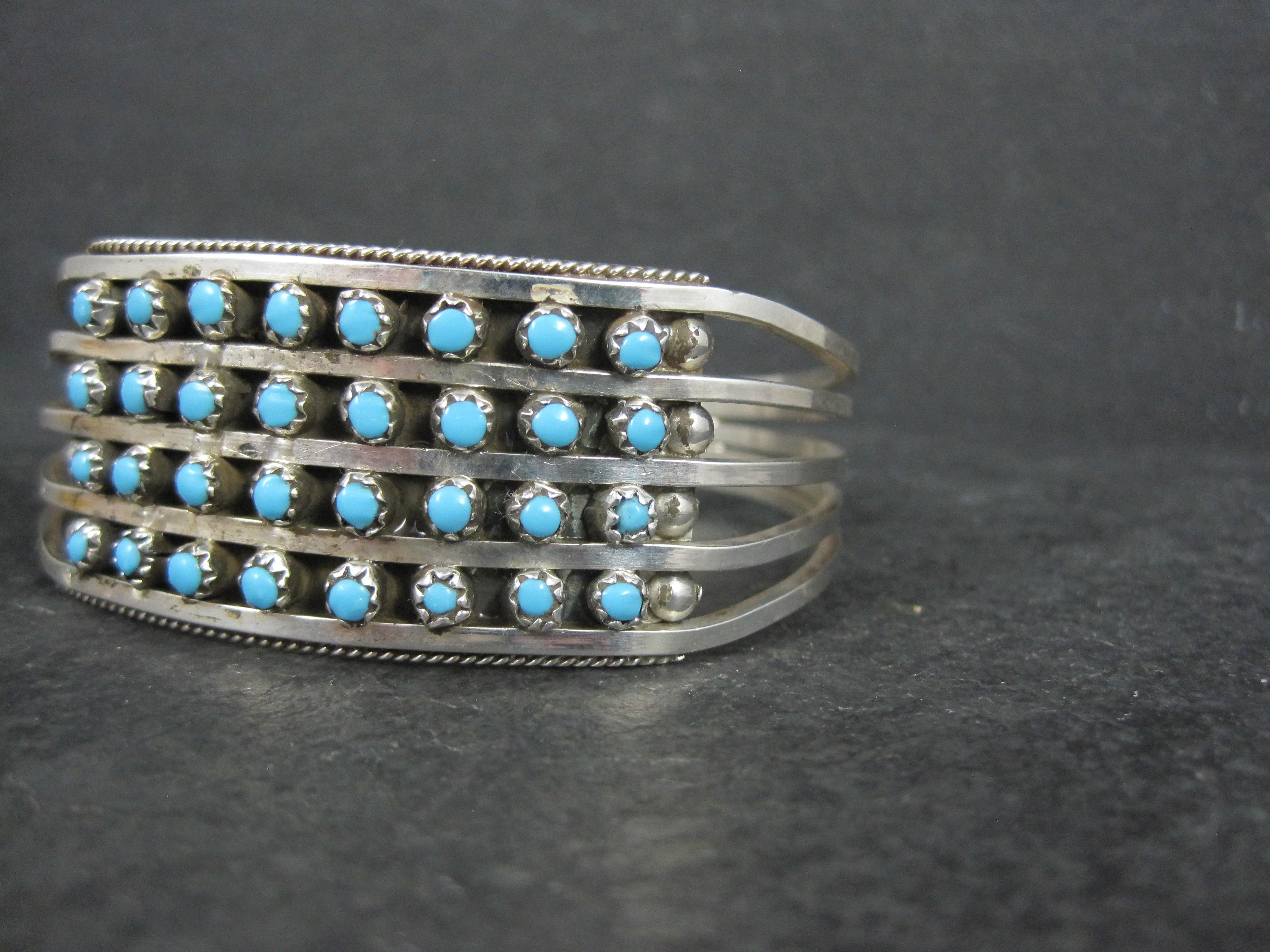 Zuni Snake Eye Turquoise Cuff Bracelet 6