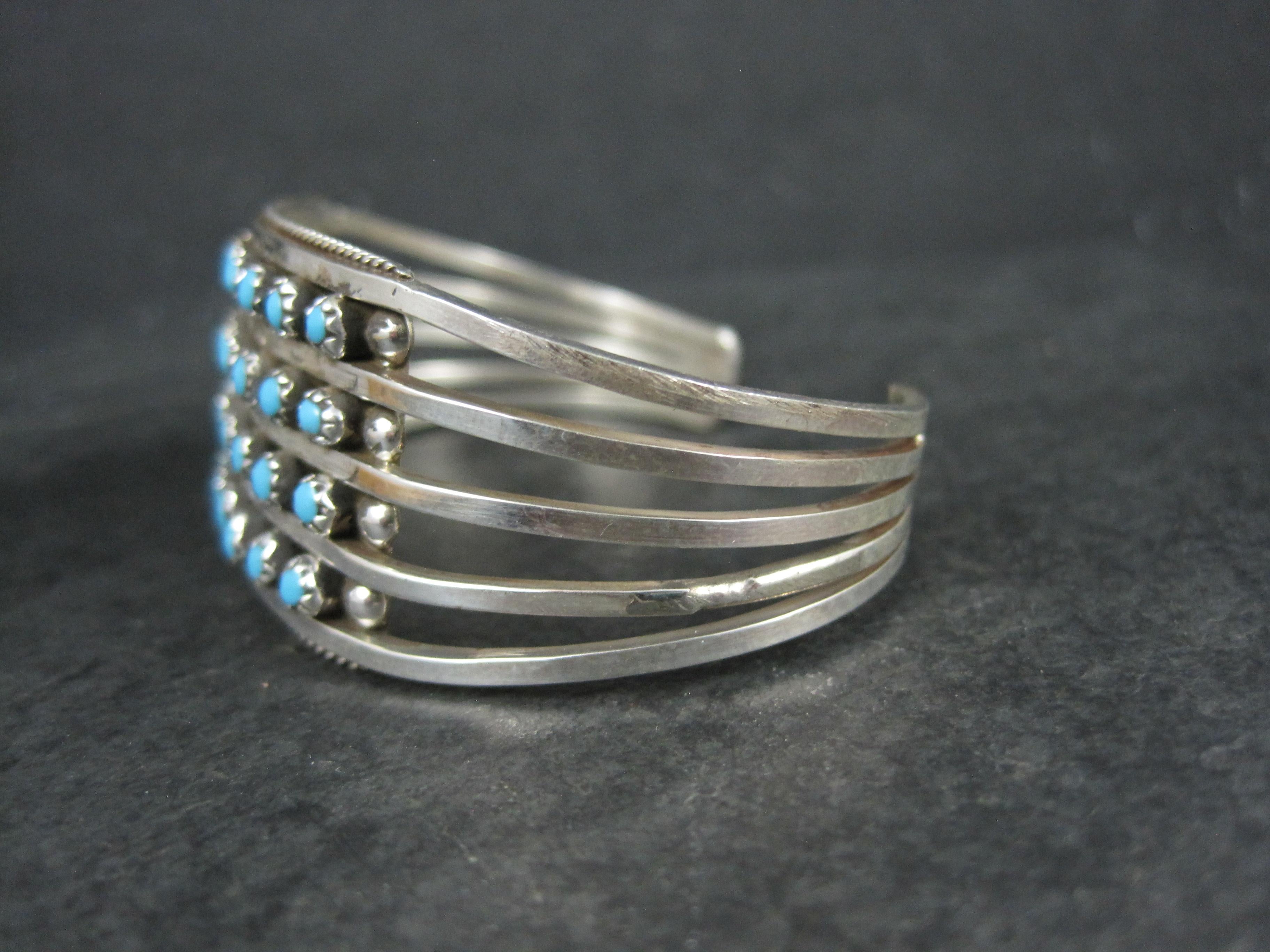 Zuni Snake Eye Turquoise Cuff Bracelet 6