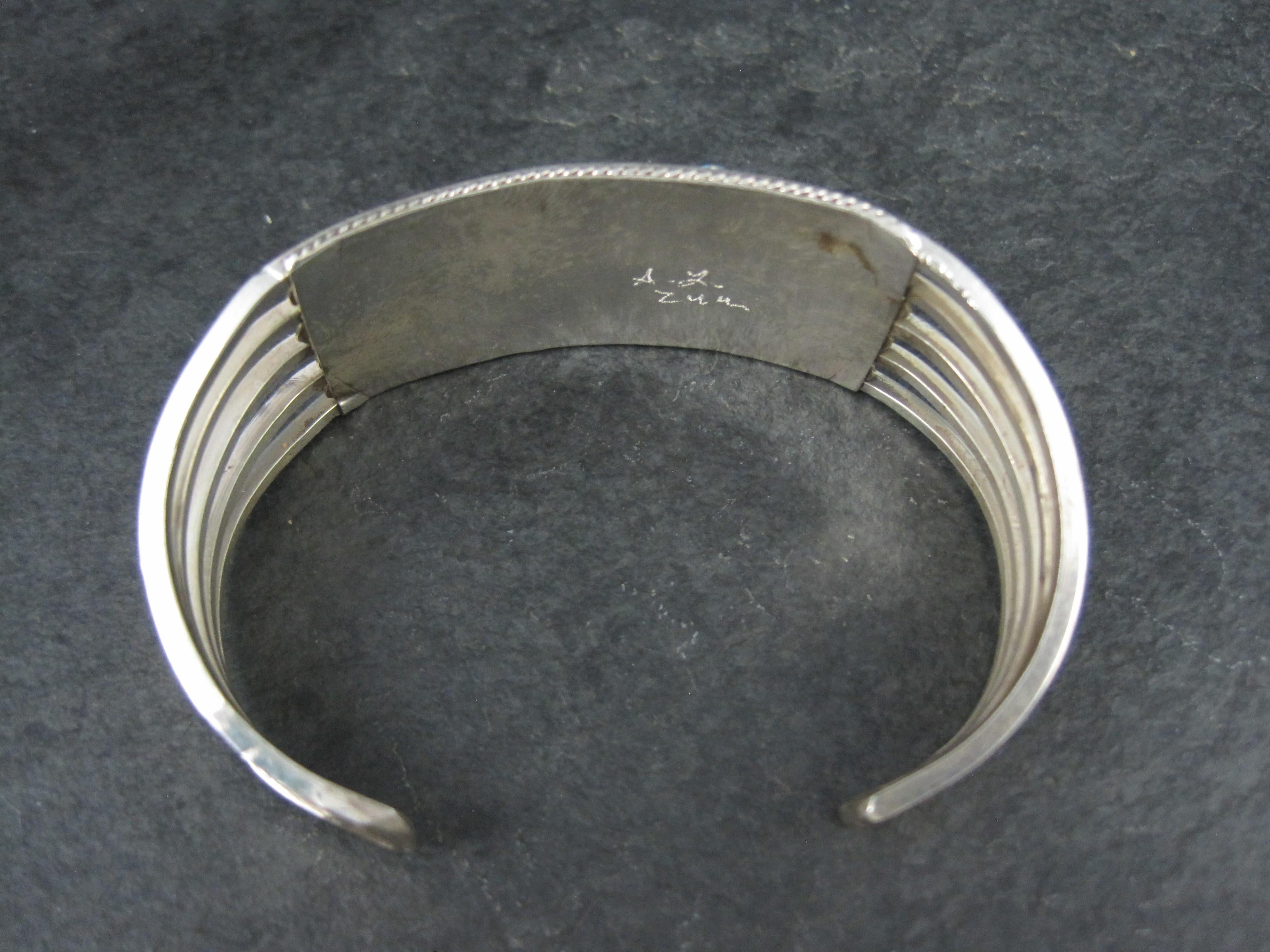 Zuni Snake Eye Turquoise Cuff Bracelet 6