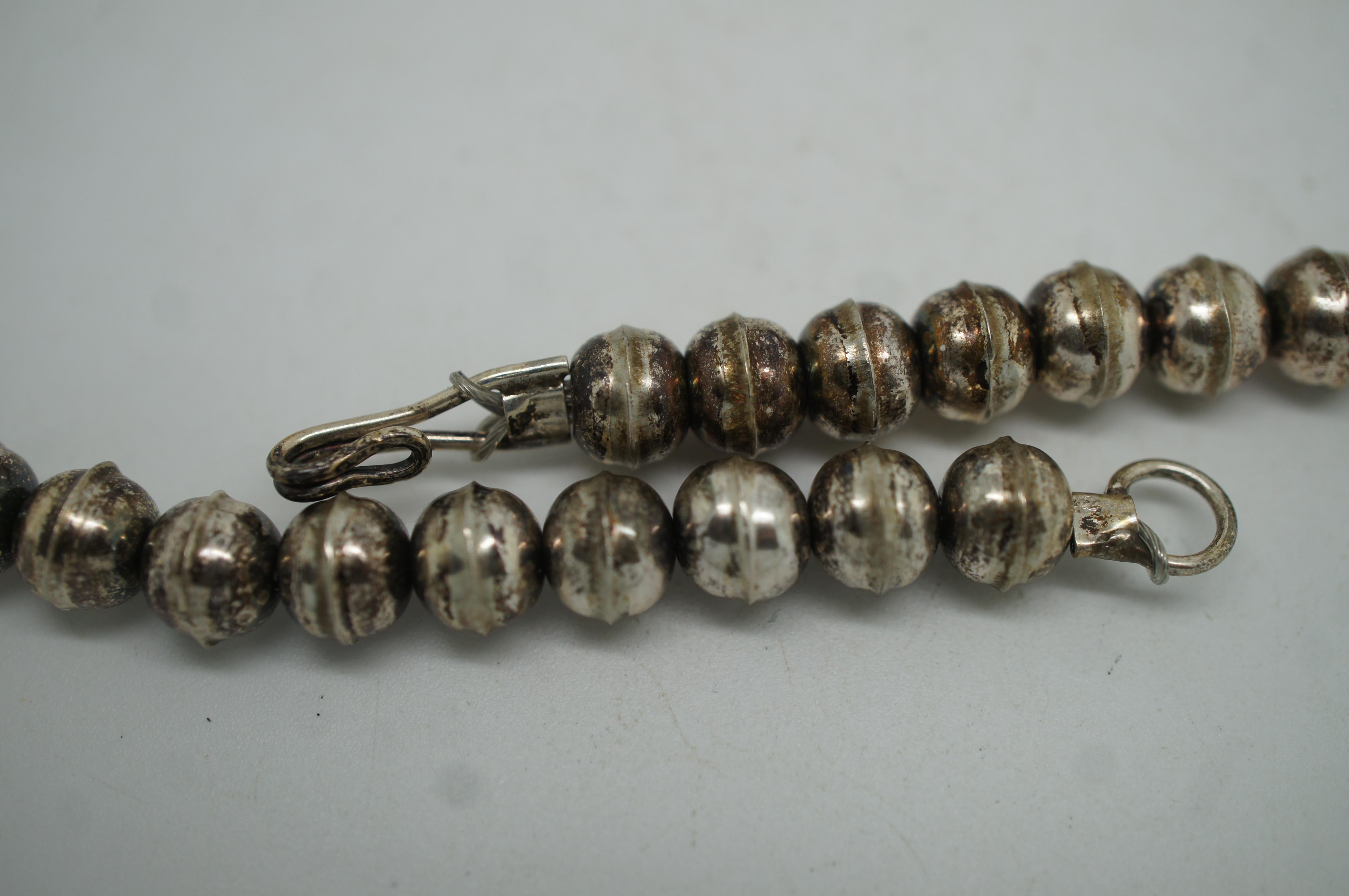 Zuni Sterling Silver Hummingbird Squash Blossom Necklace Bracelet Ring Earrings 6