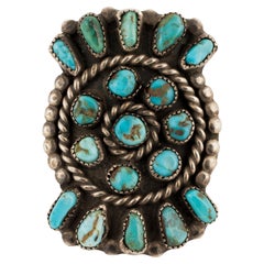 Anello in turchese Zuni Sunburst