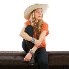 Zuni Turquoise and Coral Set Sterling Snake Cuff Bracelet