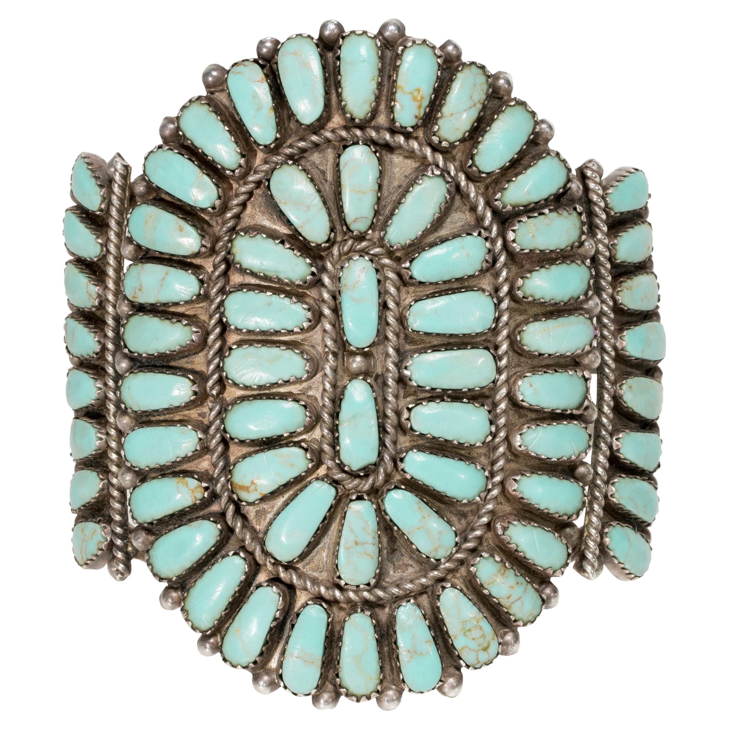 Zuni Turquoise and Sterling Bracelet