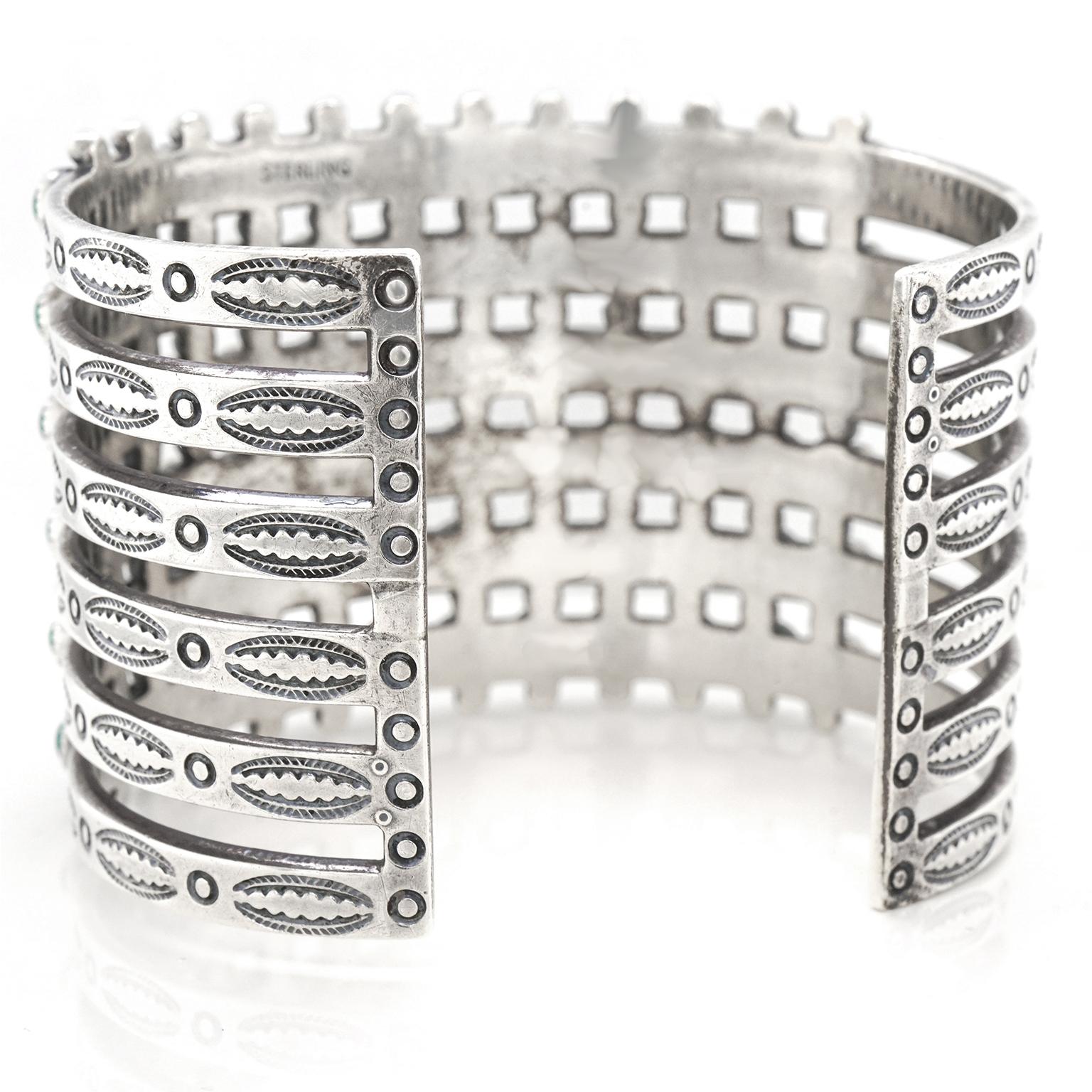 Zuni Turquoise and Sterling Cuff 2