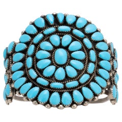 Zuni Turquoise Cluster Bracelet