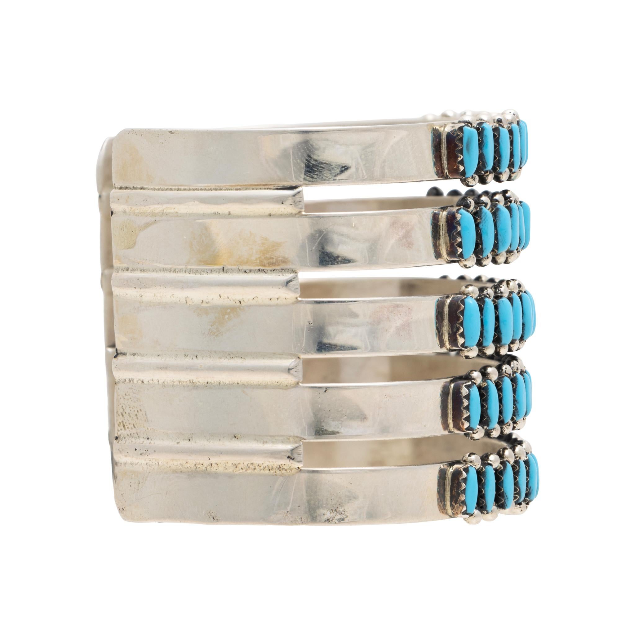 Uncut Zuni Turquoise Cuff Bracelet For Sale