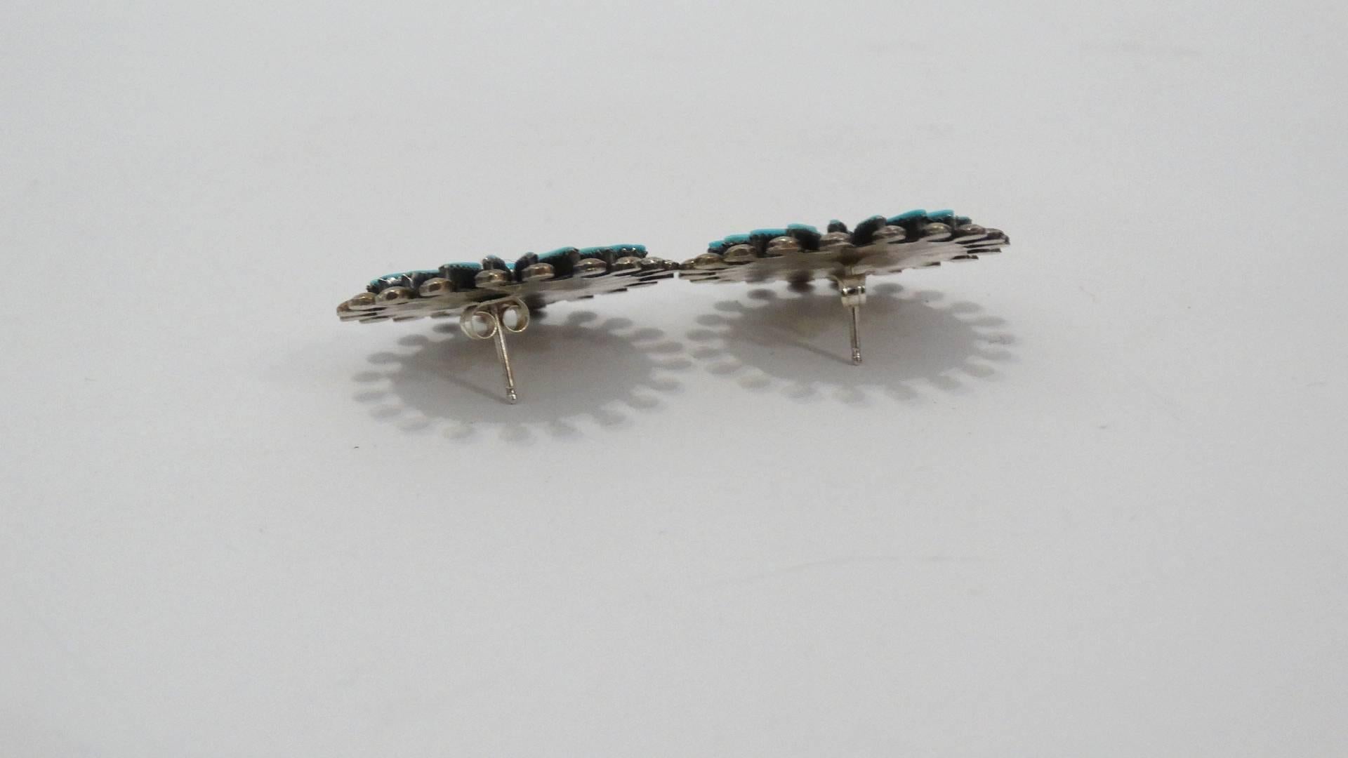 zuni needlepoint earrings