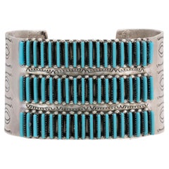 Zuni Turquoise Needlepoint Bracelet