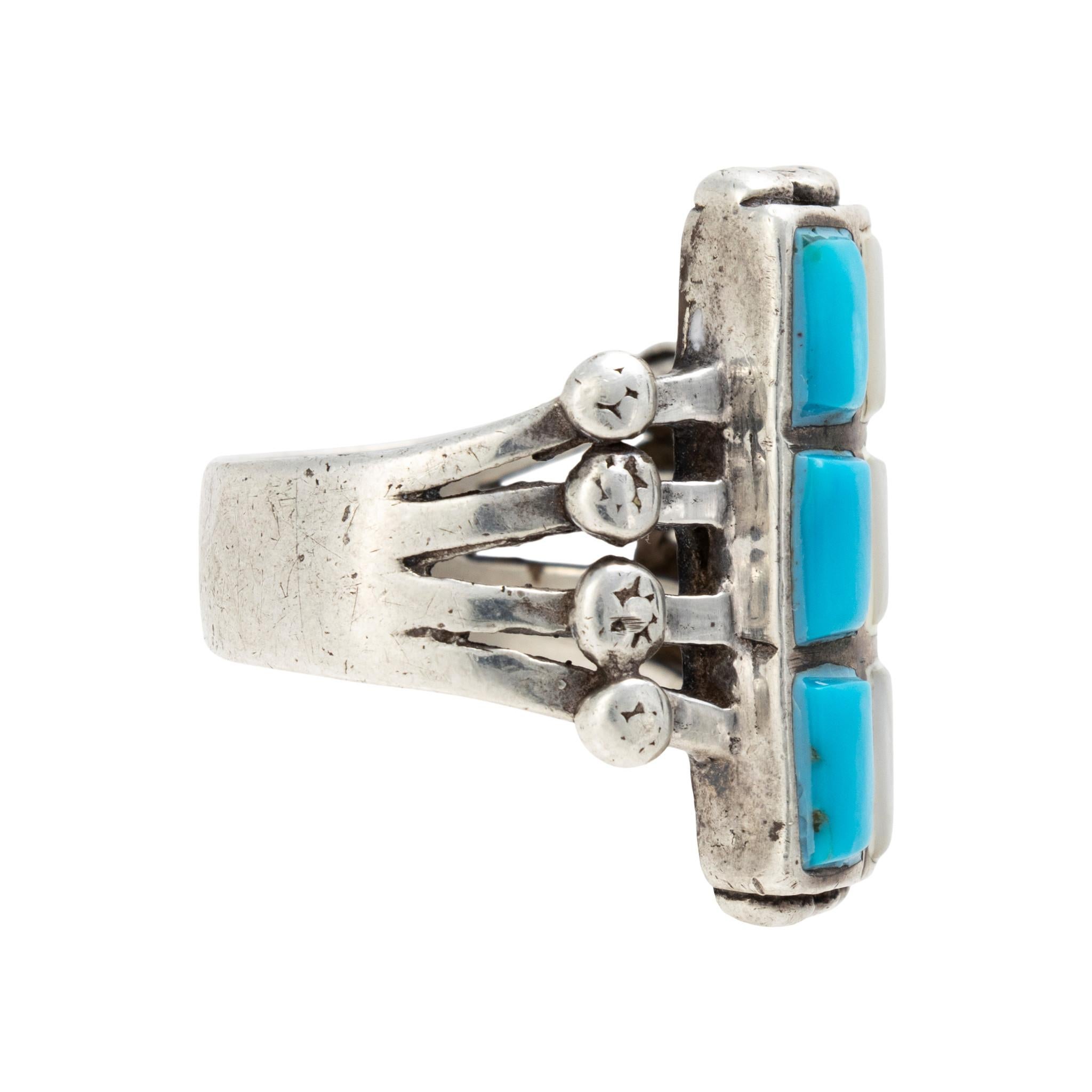 Native American Zuni Turquoise Ring For Sale