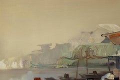 Zuowei Liao Impressionist Original Oil On Canvas "Floating Market"