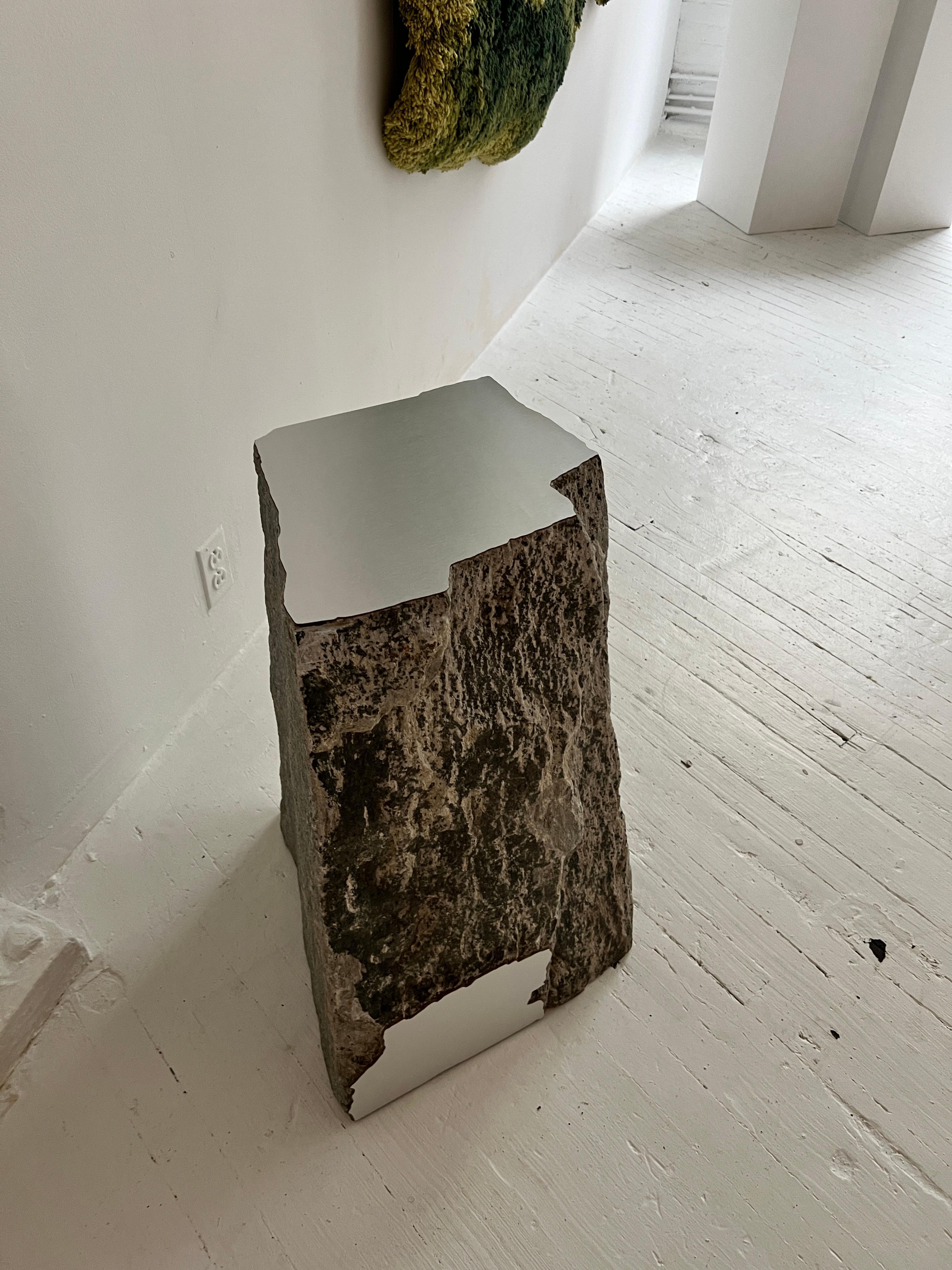 Zuperfici Aluminum Side Table by Duccio Maria Gambi In New Condition For Sale In Brooklyn, NY
