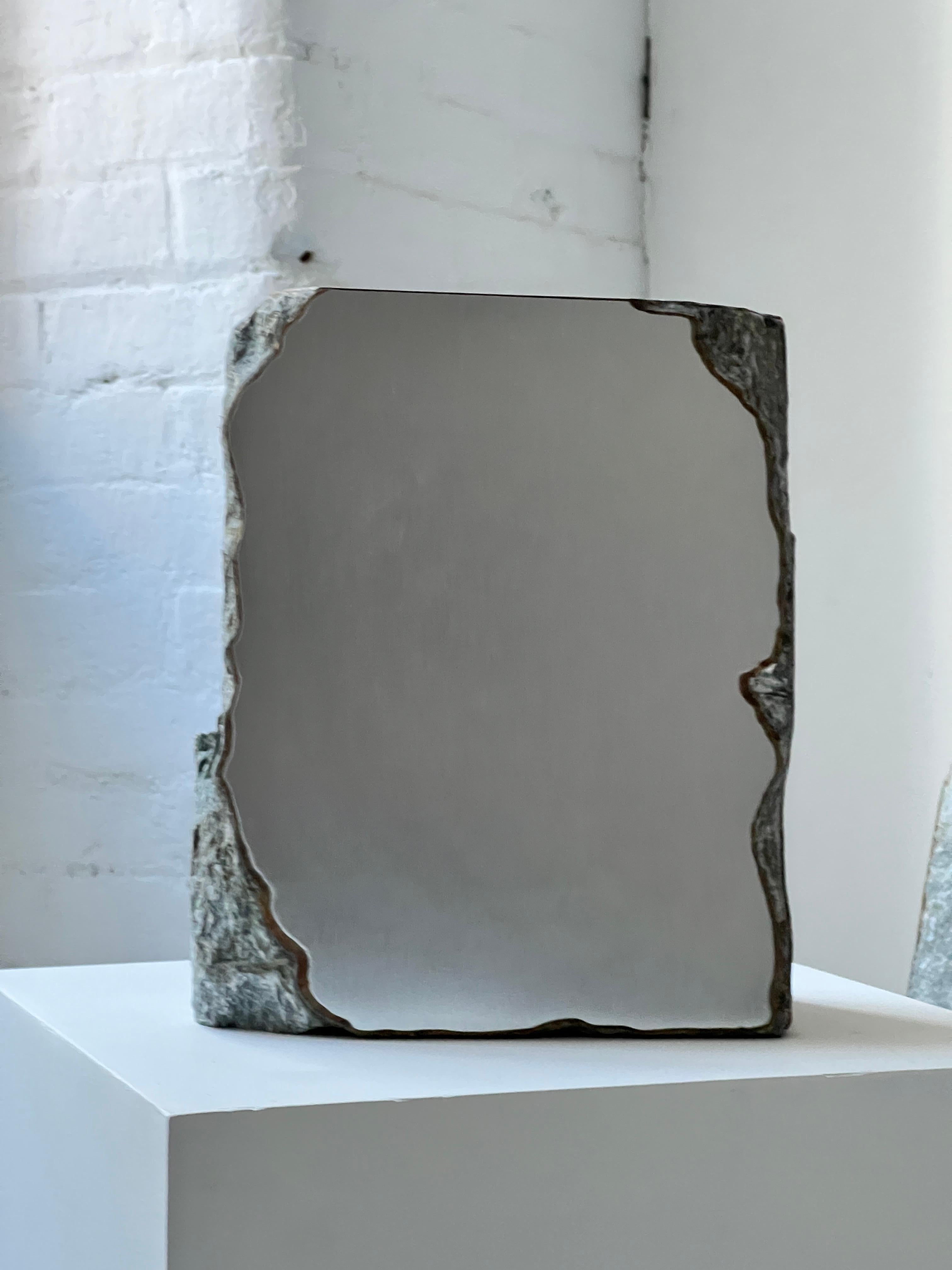 Granite Zuperfici Aluminum Vase by Duccio Maria Gambi For Sale