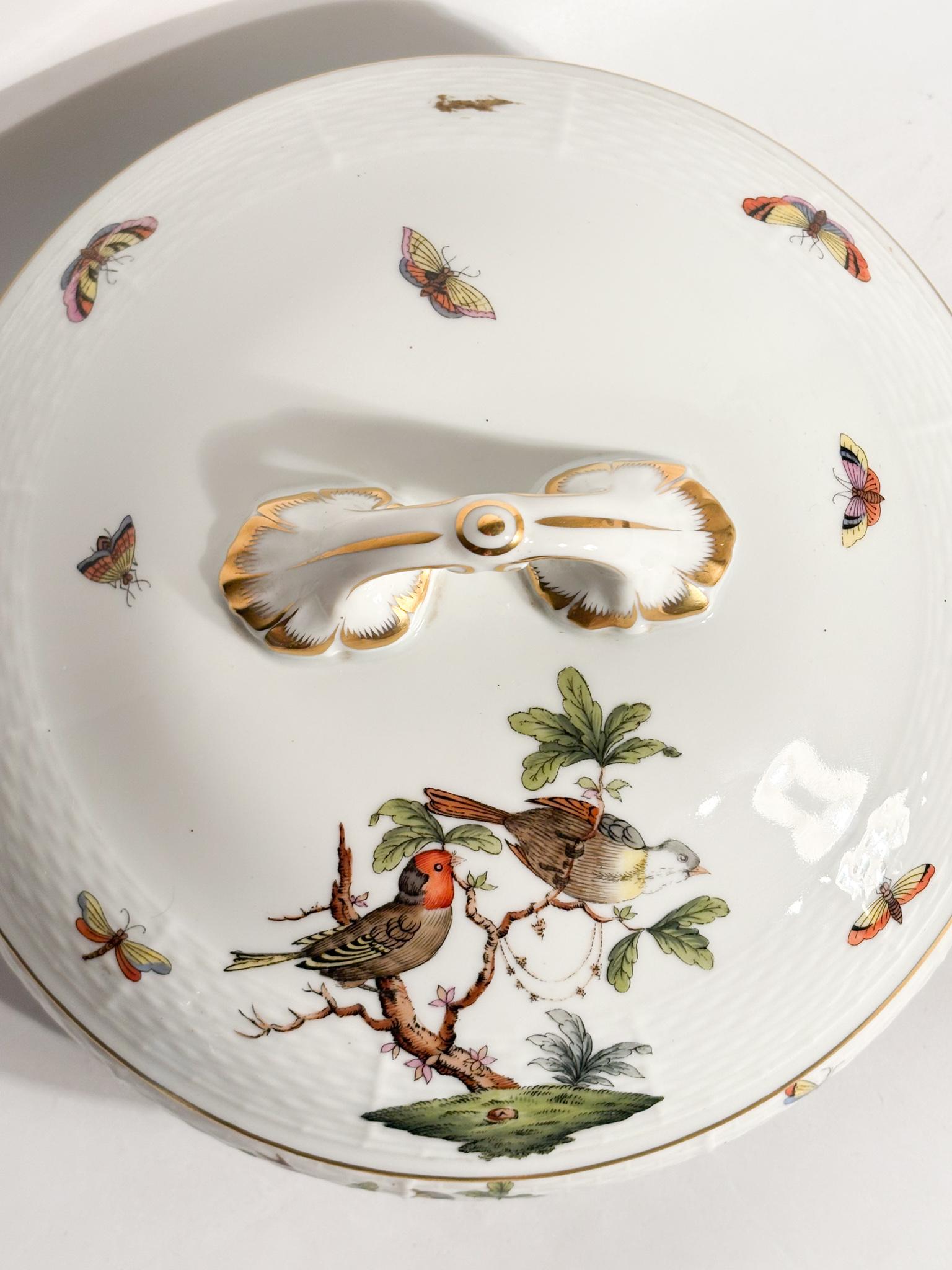 Zuppiera Centrotavola in Porcellana di Herend Rothschild Anni 70 im Angebot 2